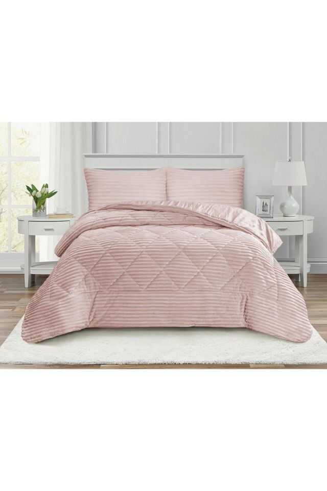 Destina Serisi Çift Kişilik Yatak Örtüsü 220x240 cm - Lüks Kapitoneli Modern Tasarım