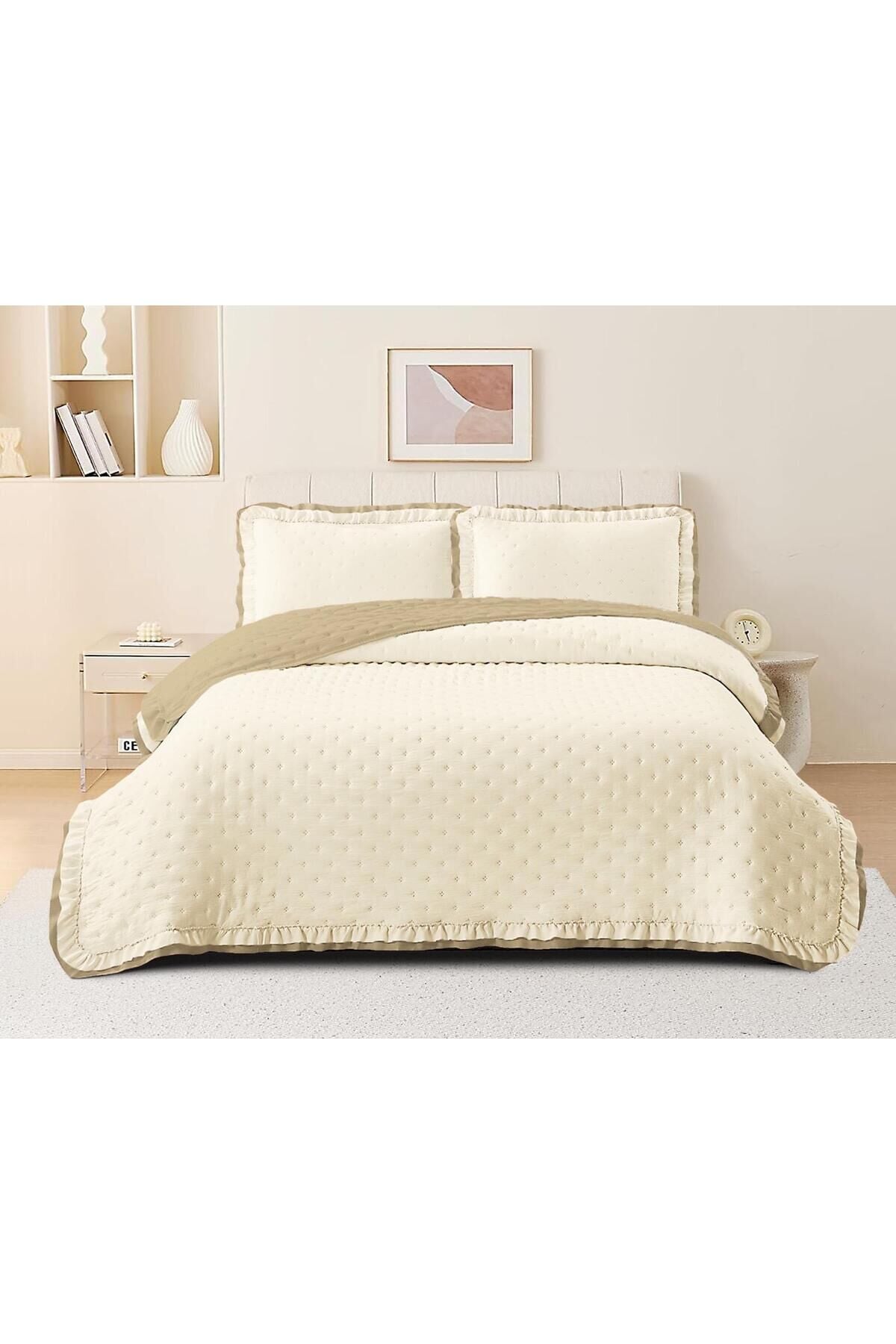 Lara Lüks 3 Parça Çift Kişilik Yatak Örtüsü - 260x240 cm