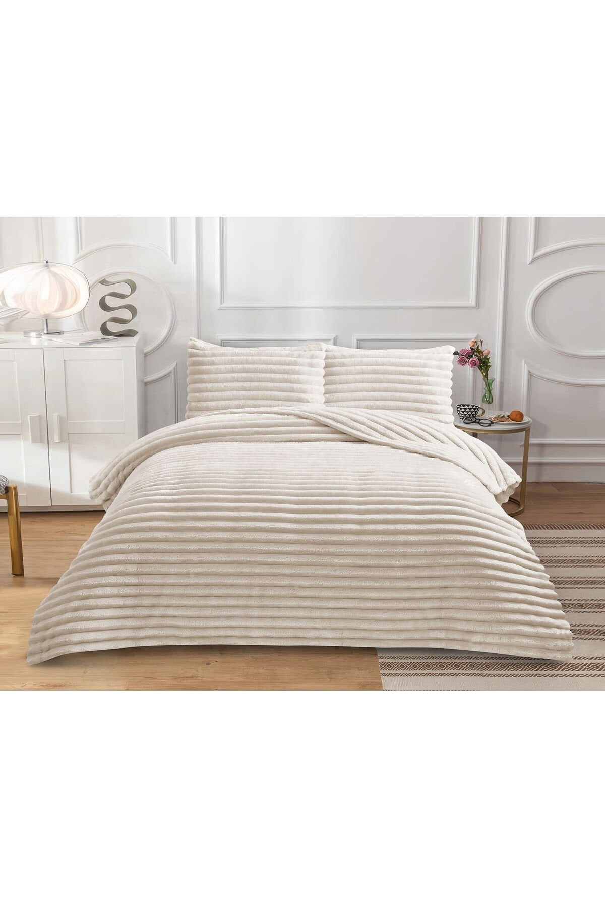 SERRA Serisi-KIŞLIK-ÇİFT Kişilik Yatak Örtüsü-Battaniye Seti - Yumuşak Peluş 5 Renk