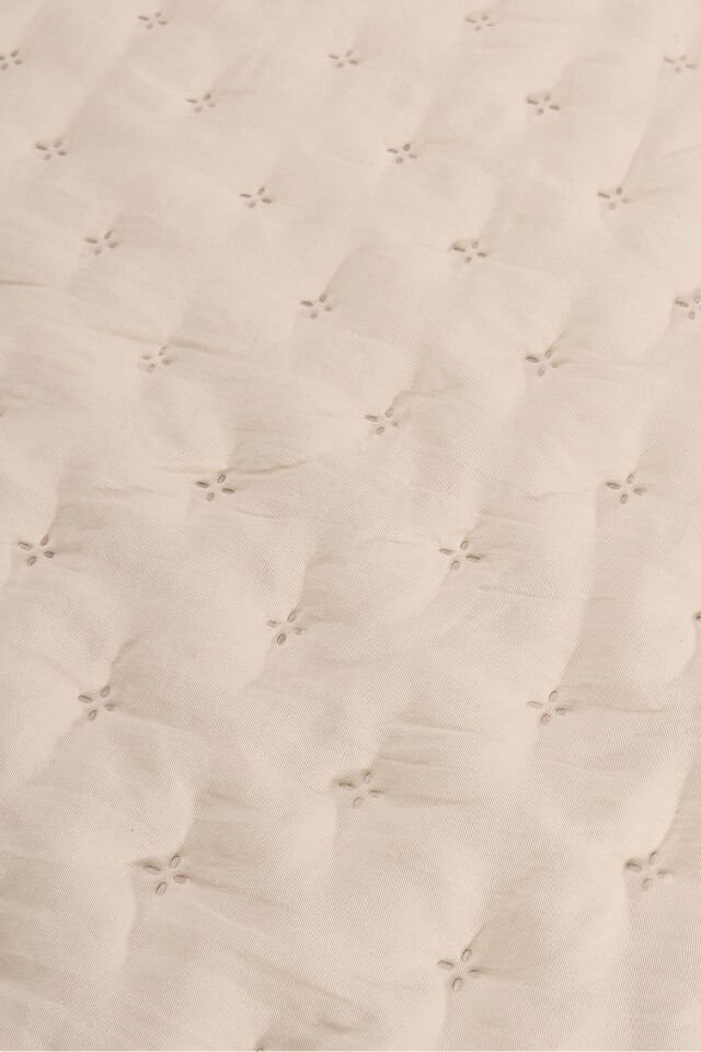 Lara Lüks 3 Parça Çift Kişilik Yatak Örtüsü - 260x240 cm Bej