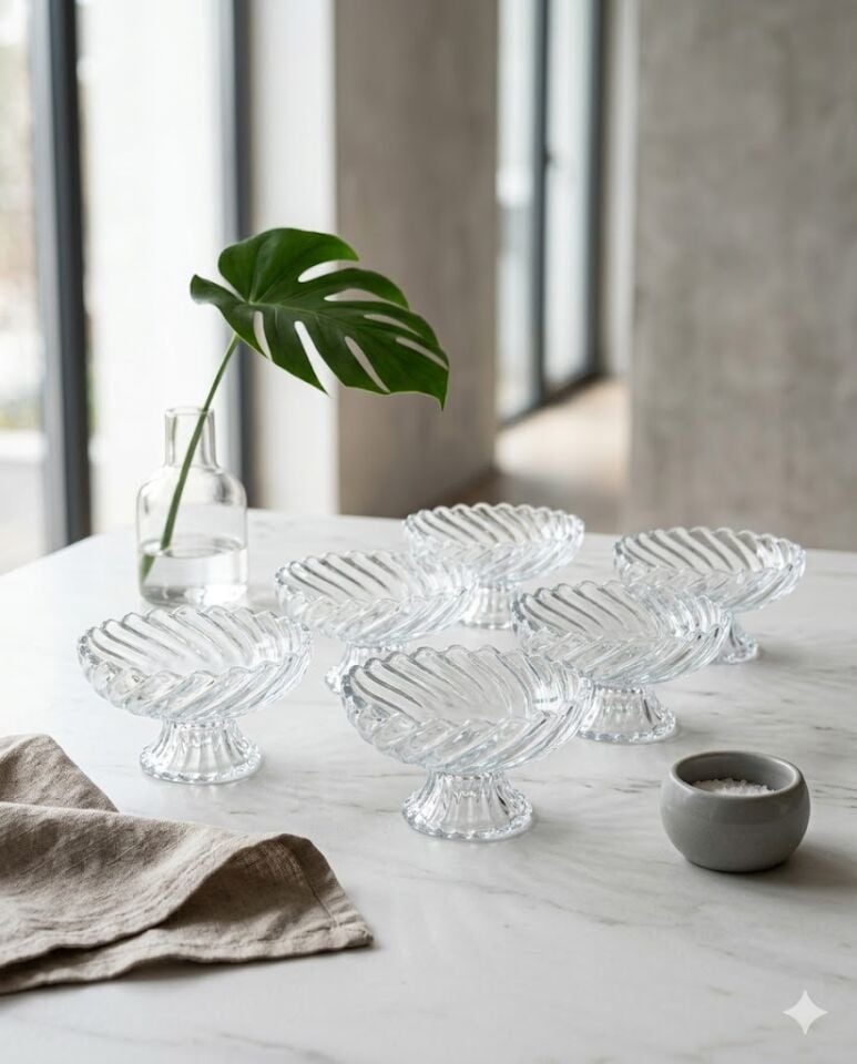 Tasarım Ayaklı Kase 6 lı Set