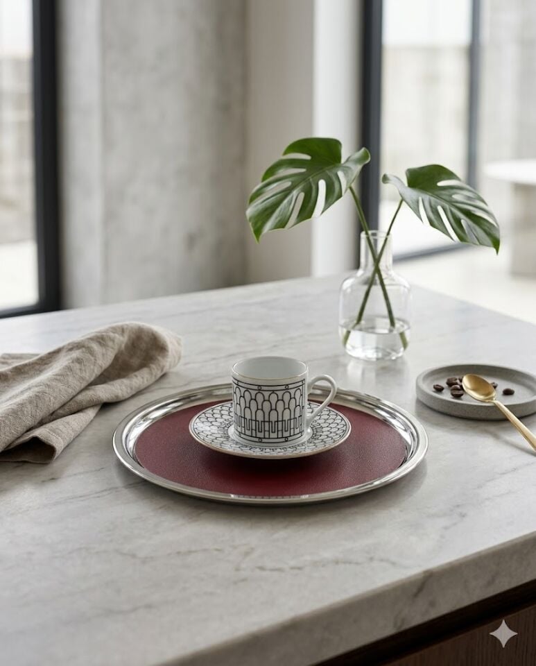 Deri Servisli Sunum Tepsisi