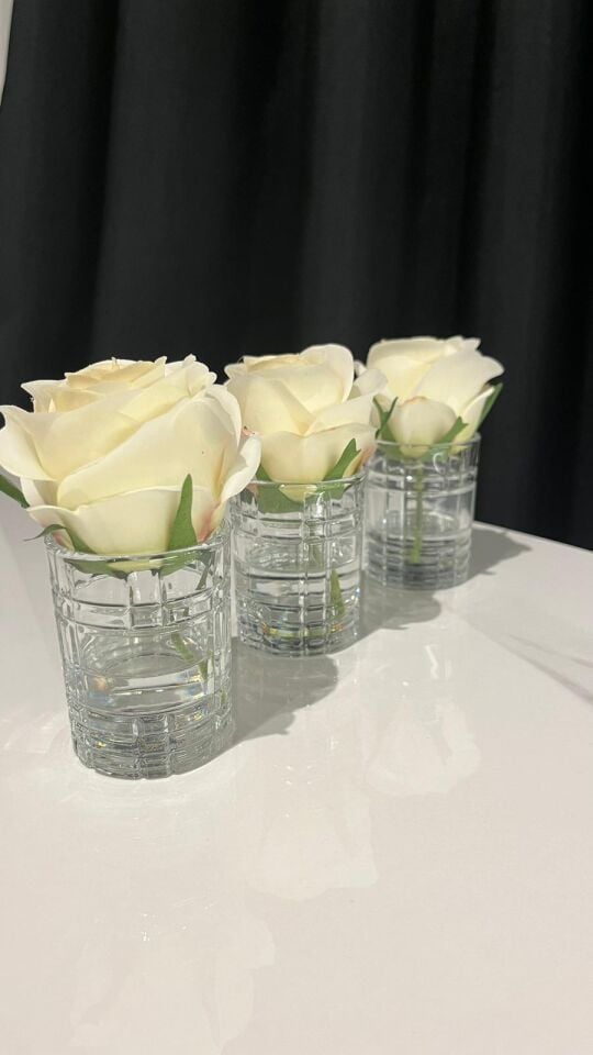 Kahve Yanı Mini Solmayan Gül - Adet-