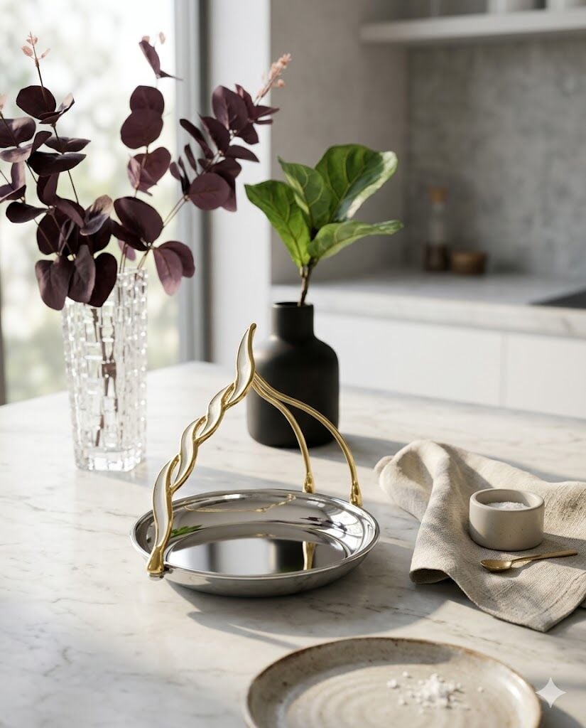 SEDEFLİ ÖZEL TASARIM GÜMÜŞ SUNUMLUK-16 CM