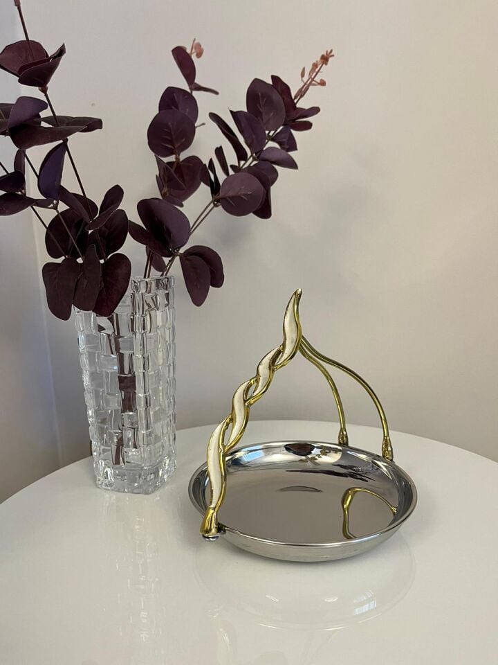 SEDEFLİ ÖZEL TASARIM GÜMÜŞ SUNUMLUK-16 CM