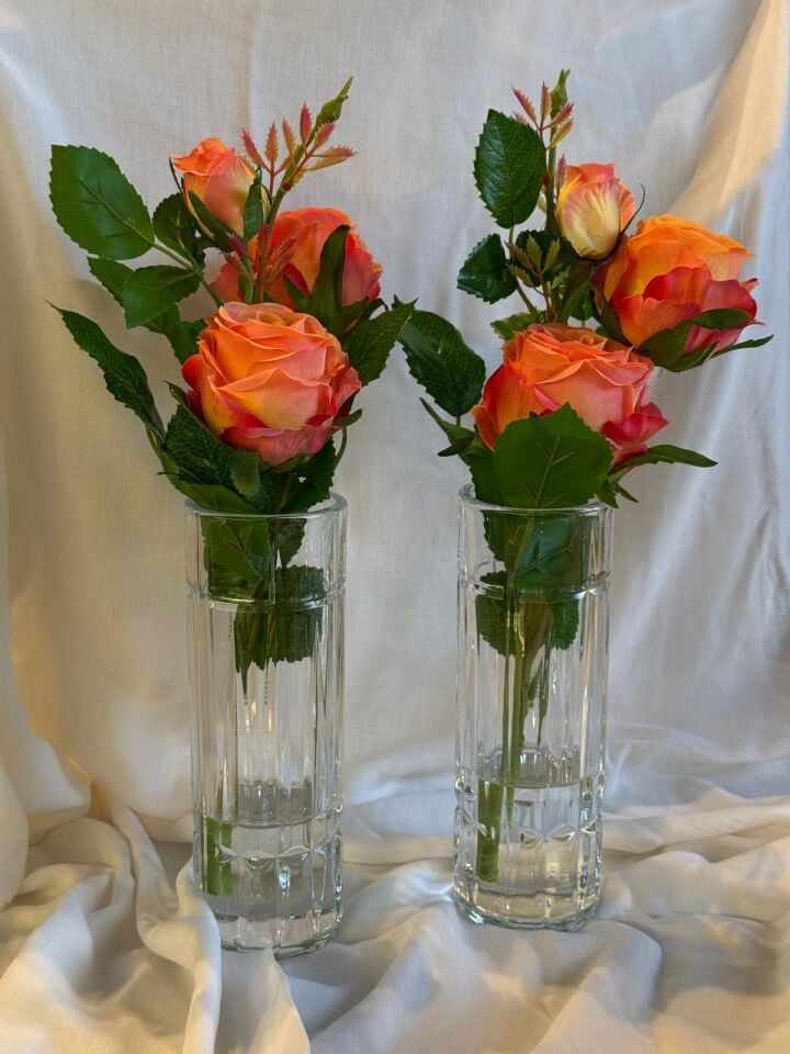 VAZO-KIRMIZI SOLMAYAN GÜL-2Lİ SET