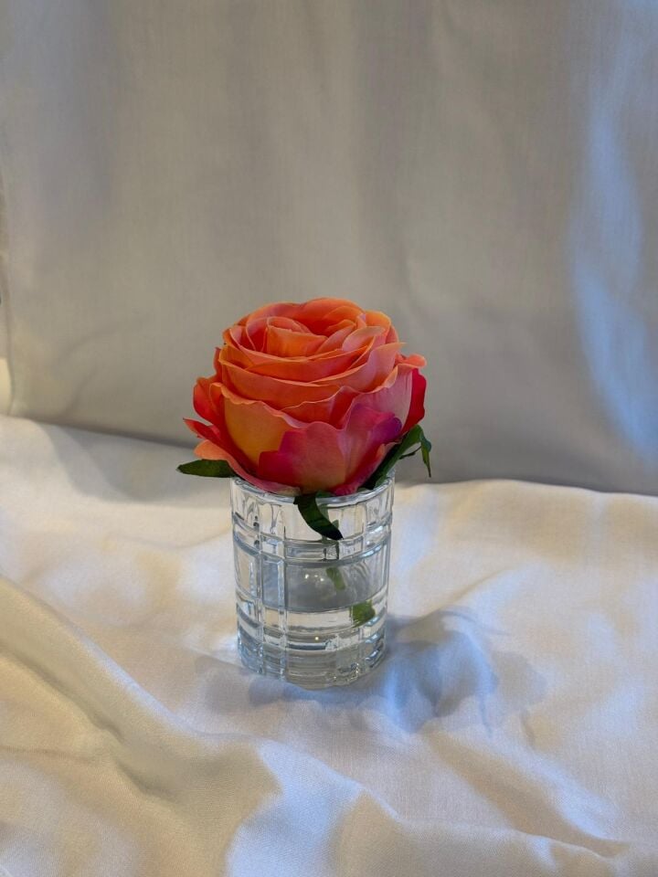 KAHVE YANI MİNİ SOLMAYAN GÜL-TURUNCU