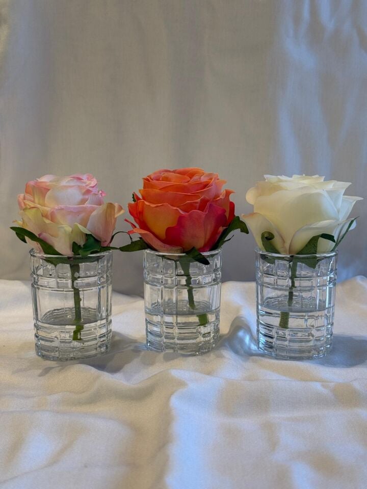 KAHVE YANI MİNİ SOLMAYAN GÜL-TURUNCU