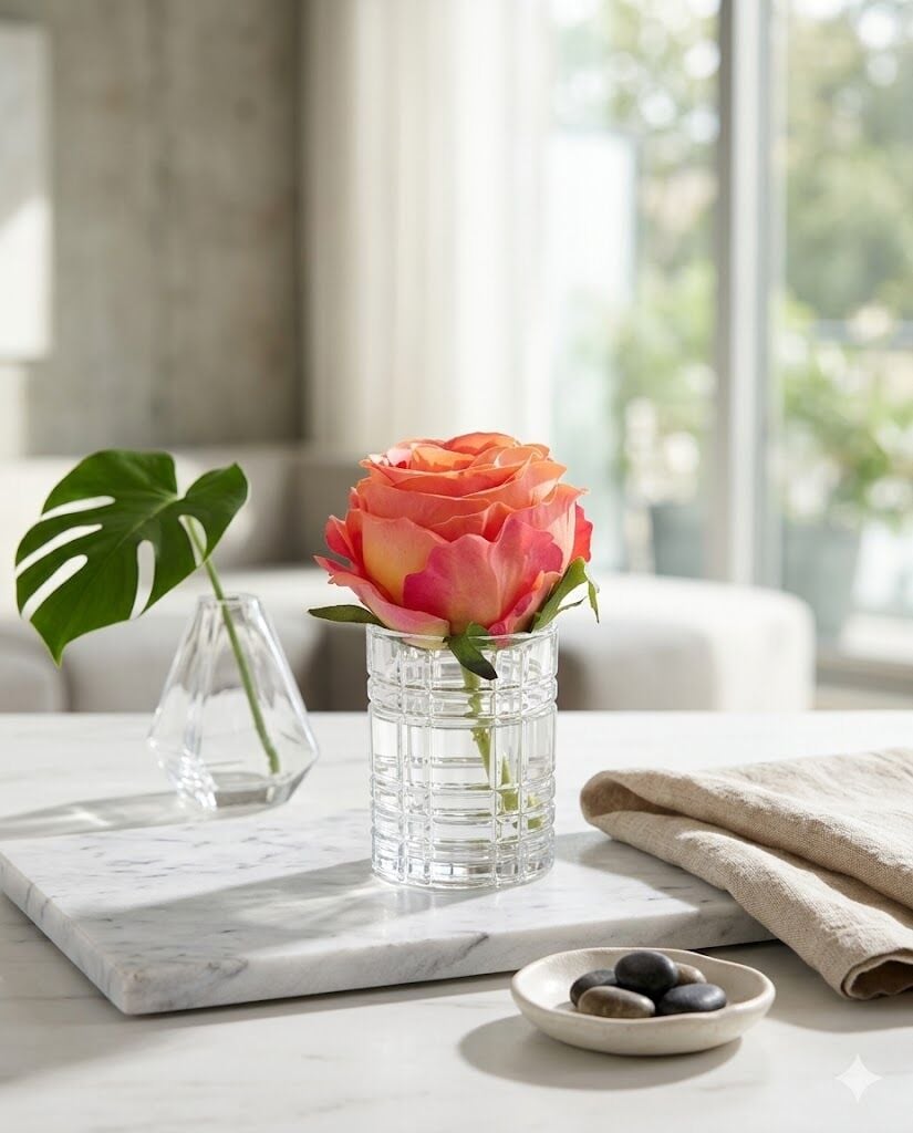 KAHVE YANI MİNİ SOLMAYAN GÜL-TURUNCU