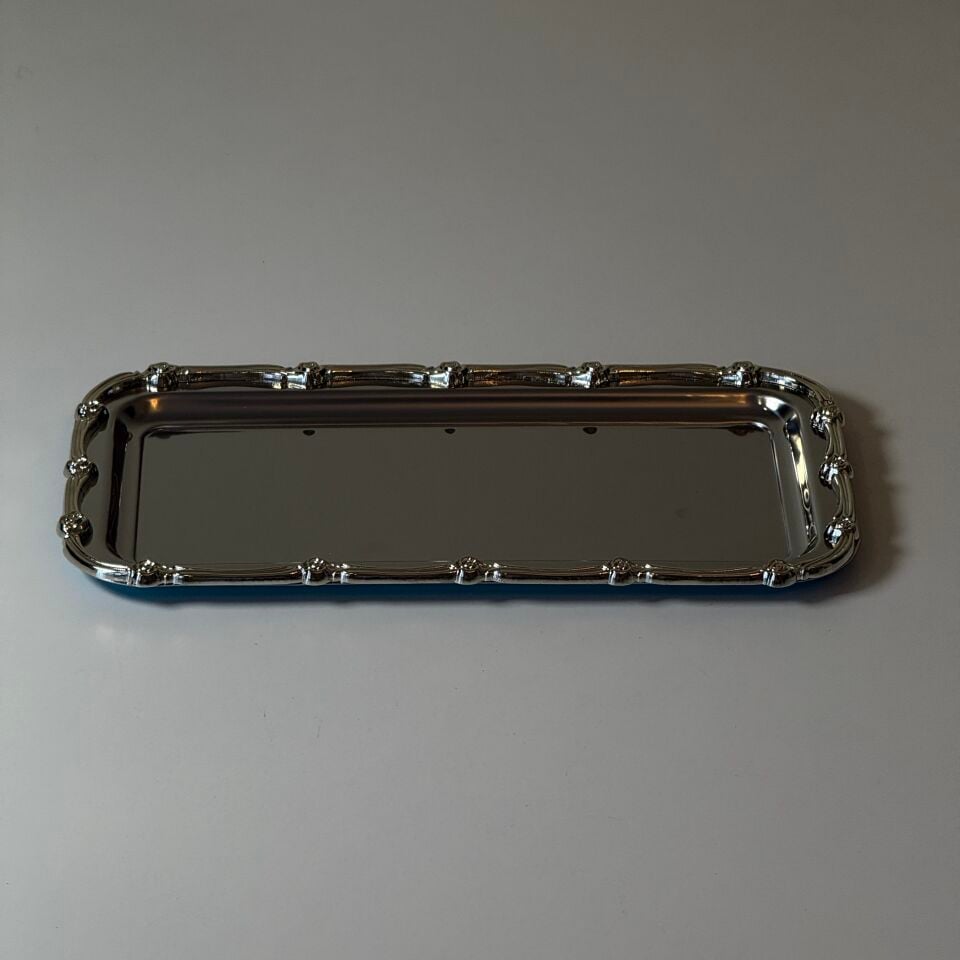 KENAR DETAYLI BATON TEPSİ - KROM KAPLAMA