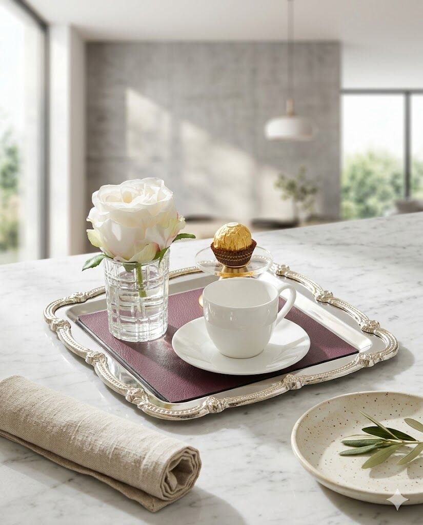 MİLA KAHVE SUNUM SET-DERİ SERVİSLİ