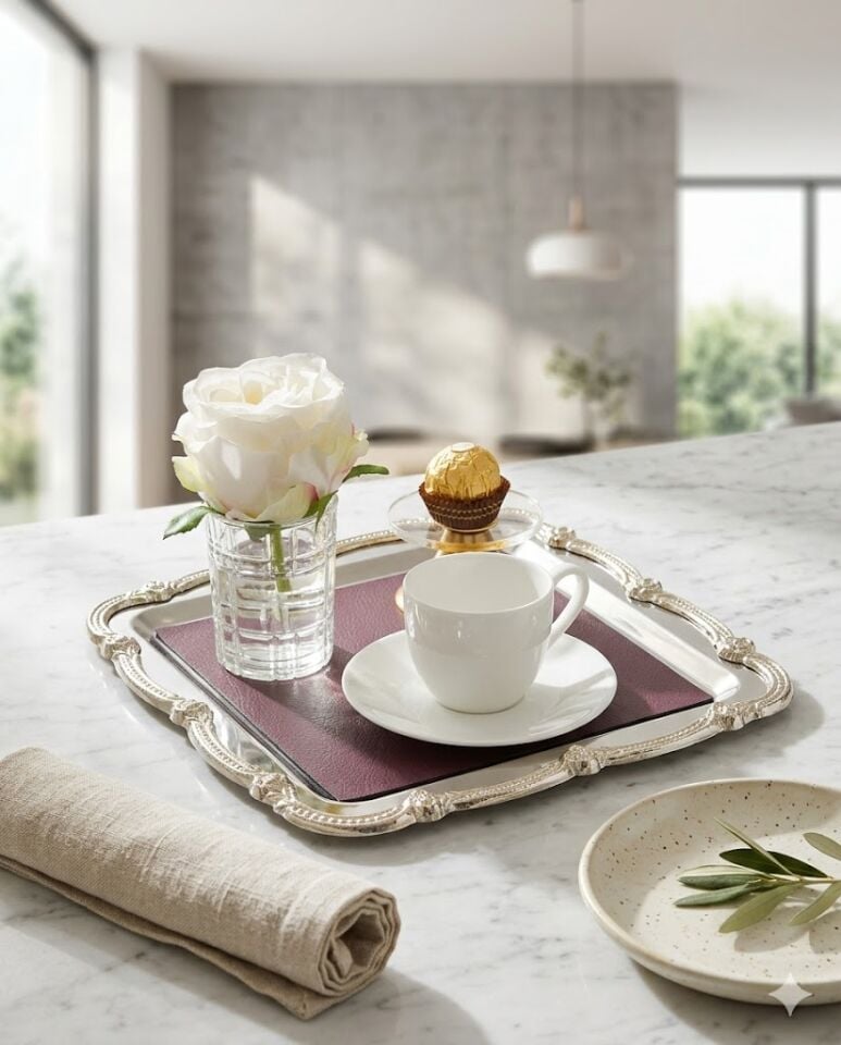 MİLA KAHVE SUNUM SET-DERİ SERVİSLİ