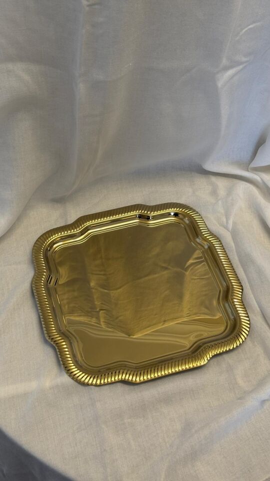 KAHVE SUNUM TEPSİSİ-GOLD