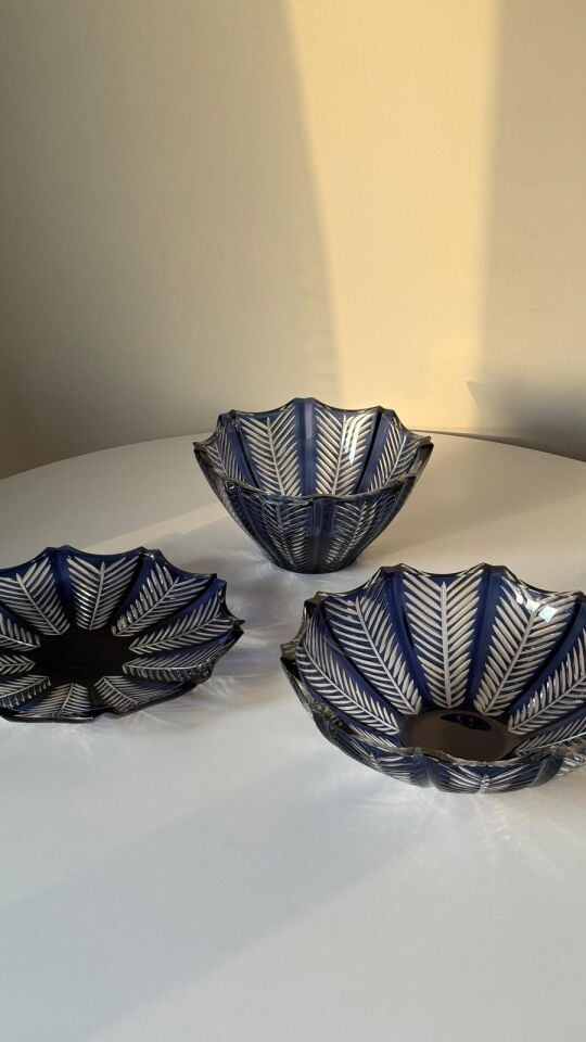 MAVİ SUNUM SET -3 PARÇA- PREMİUM COLLECTİON-