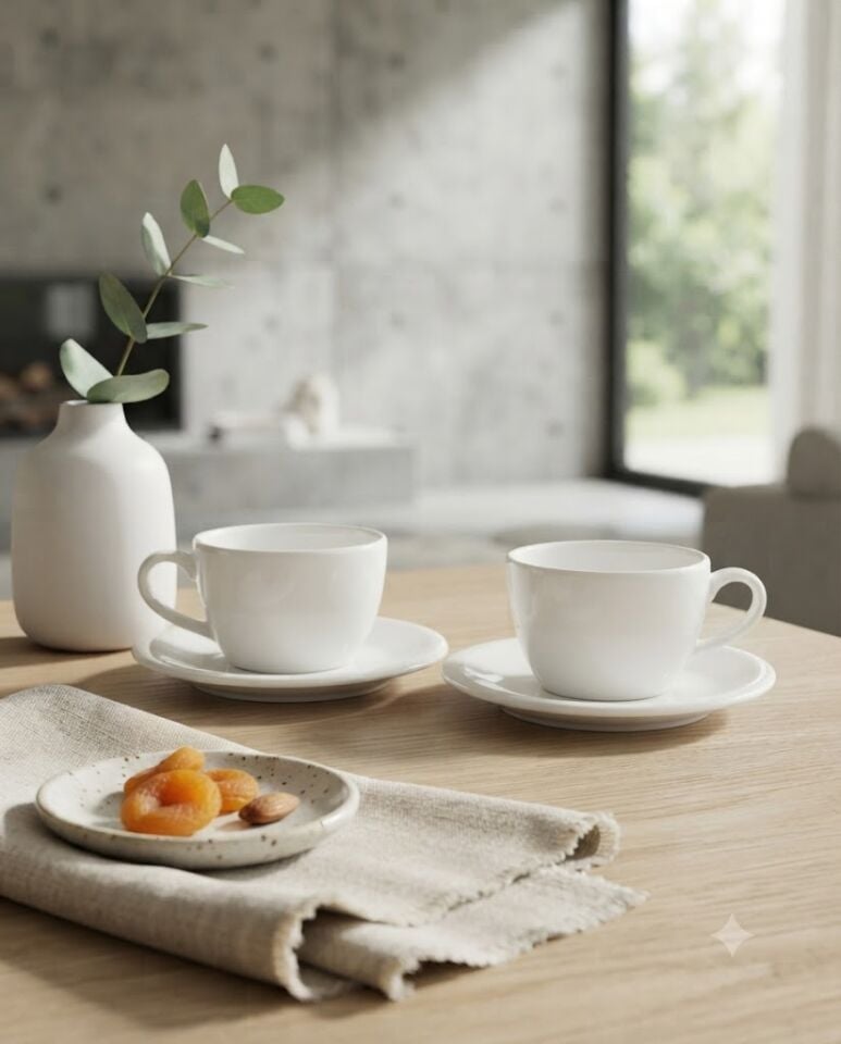 PORSELEN ÇAY FİNCANI-2Lİ SET-
